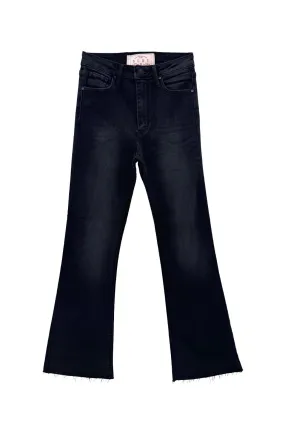 Cropped Flares - Black Reflective Accent Trim