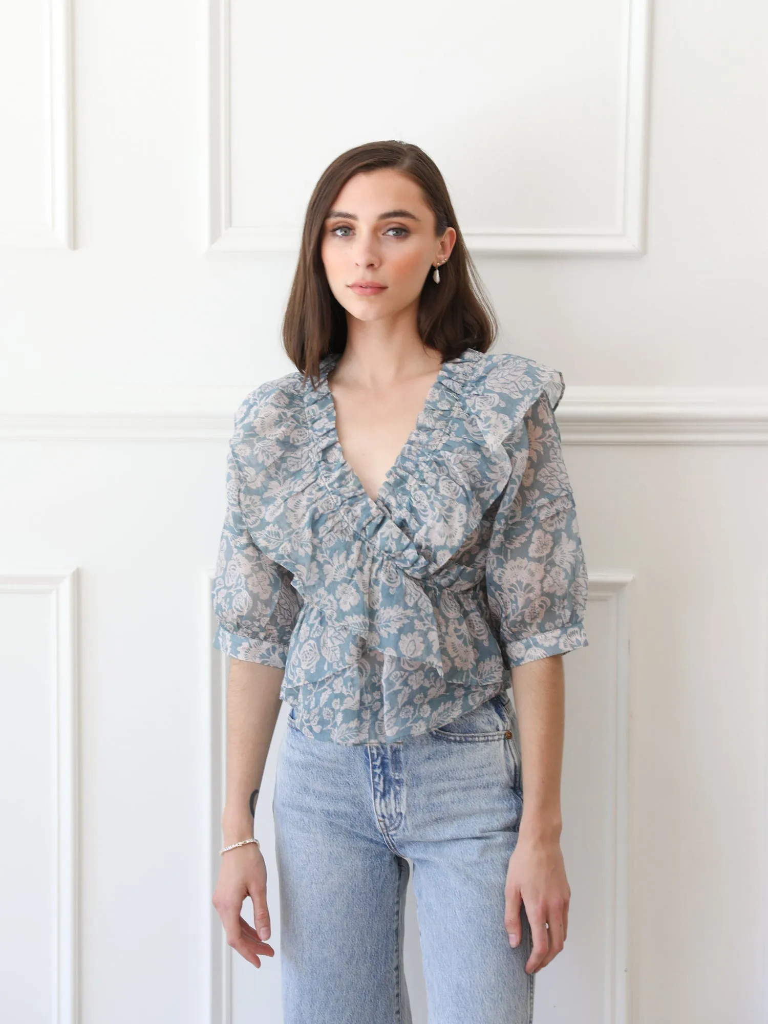 Hypoallergenic Inner Layer Isabella Top in Blue Mist