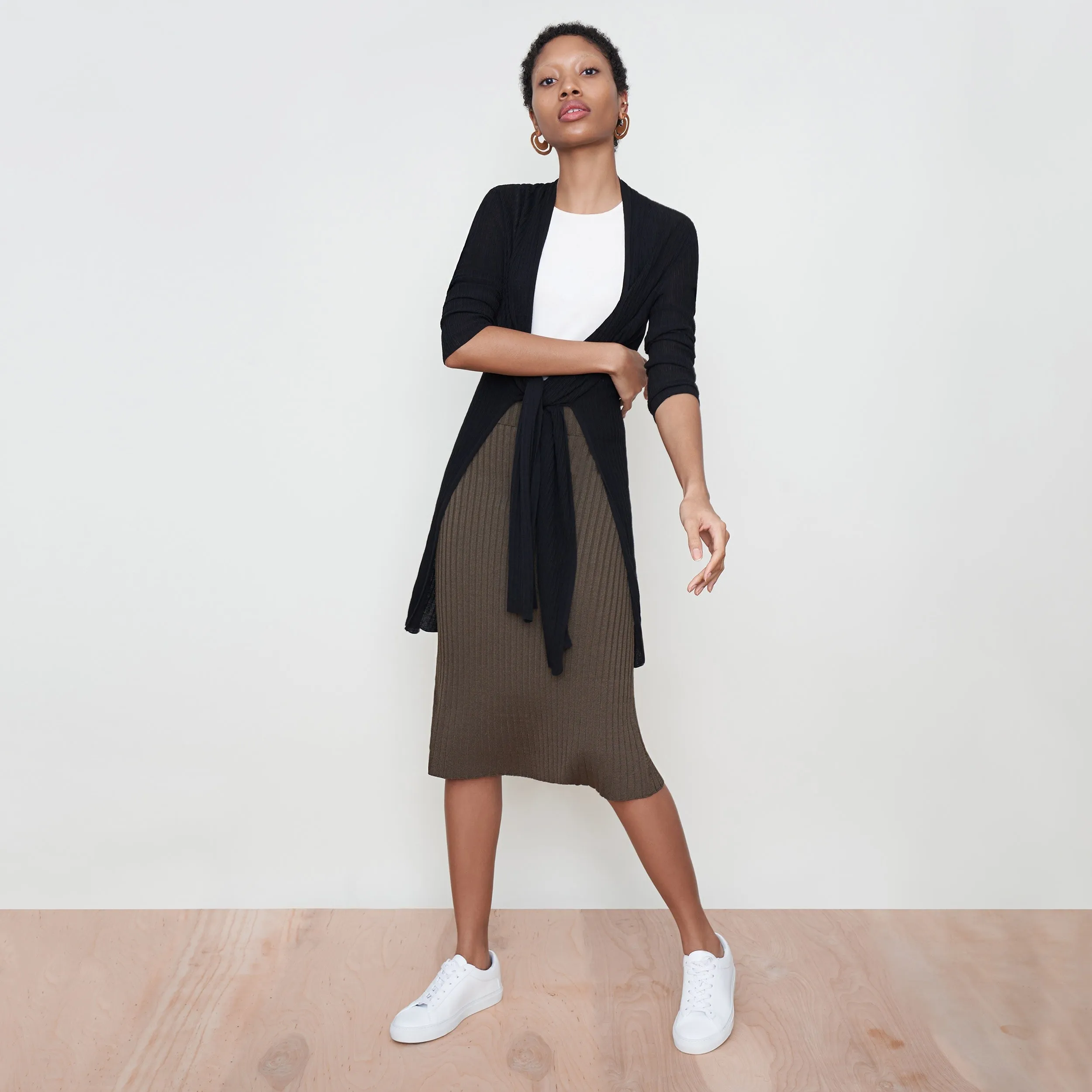 York Skirt - Slinky Knit :: Safari Light material Elegant Look