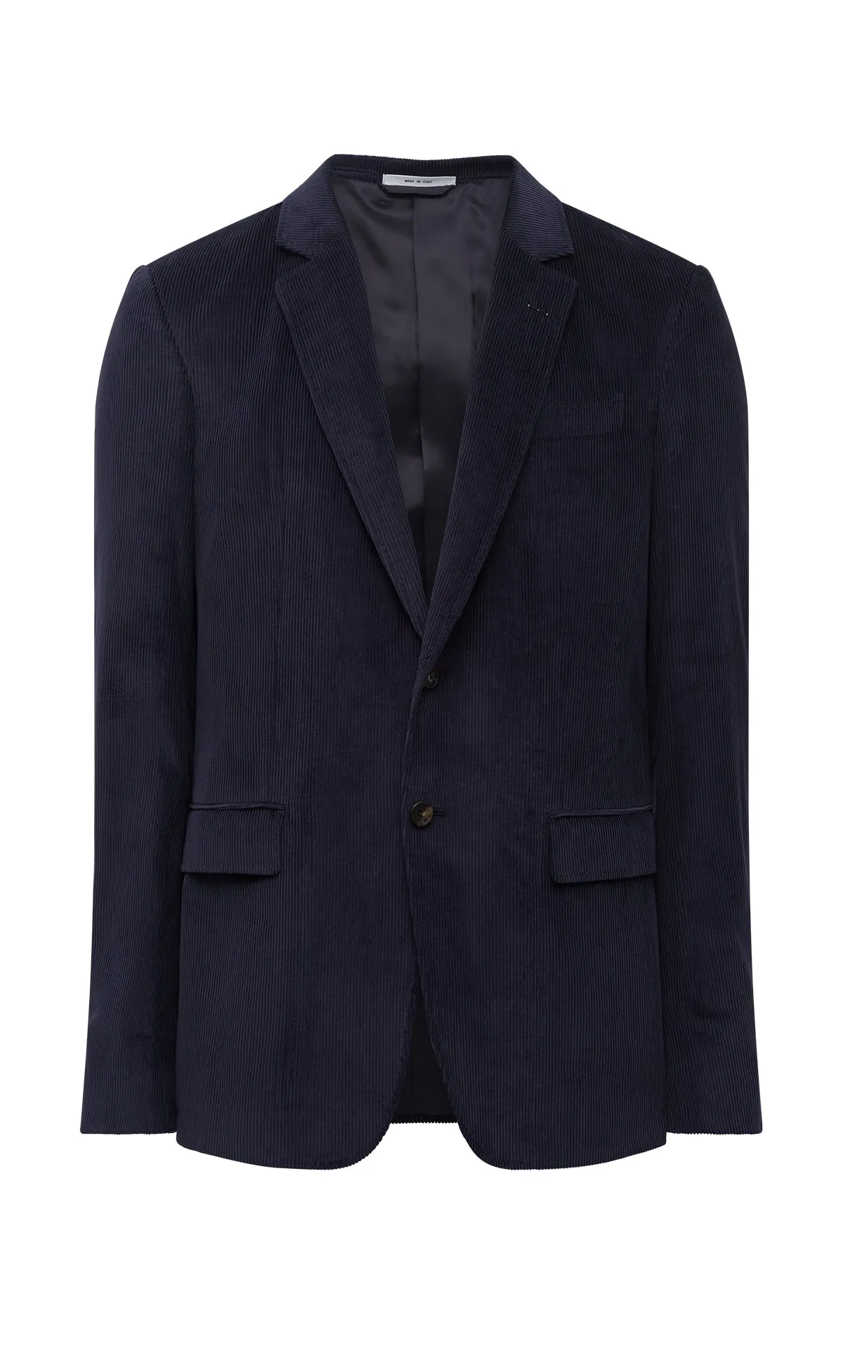 Irving Jacket in Dark Navy Sea Island Cotton Corduroy Mold Resistant Coating