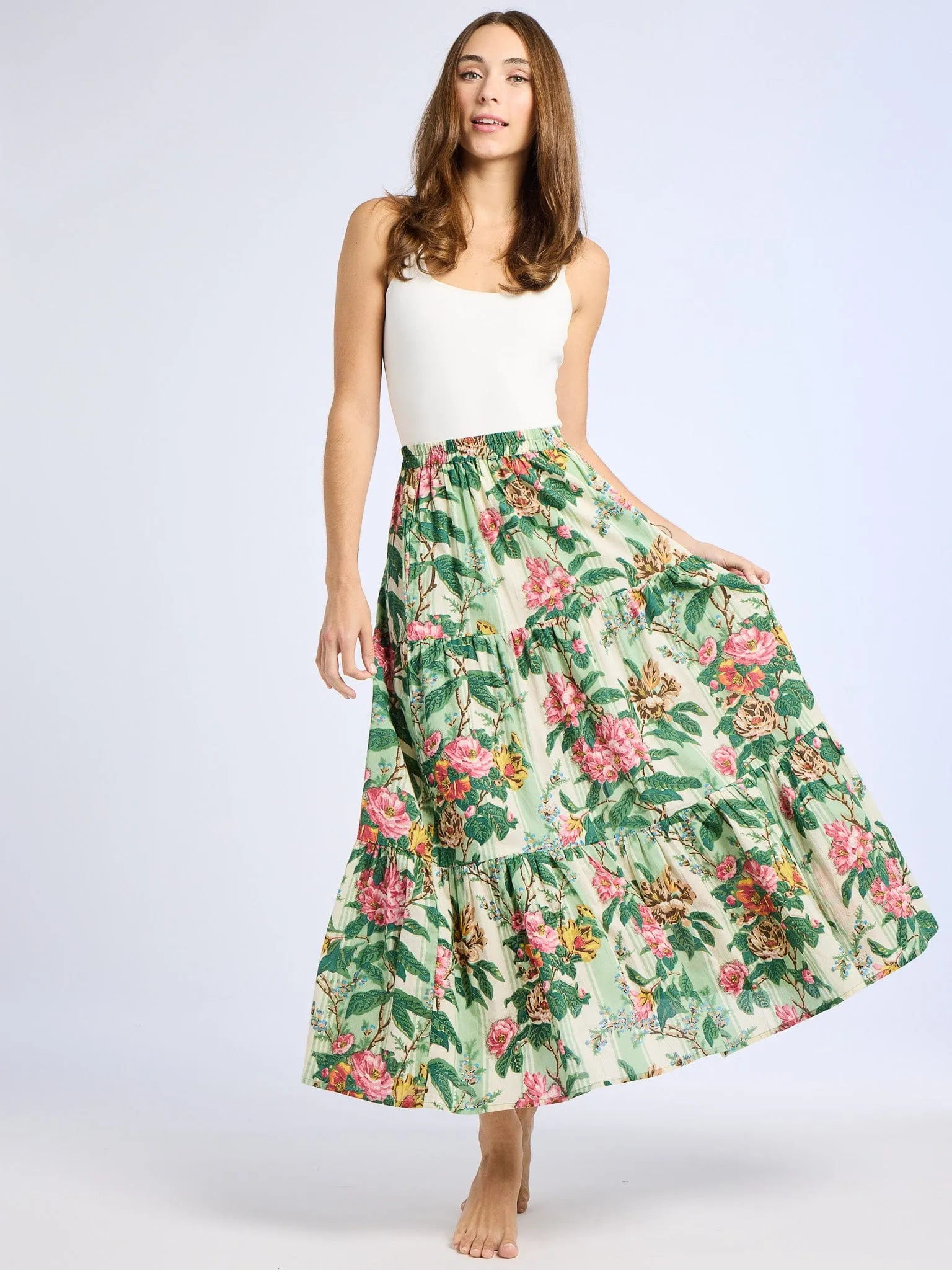 Paola Skirt in Garden Stripe Outfit Flow