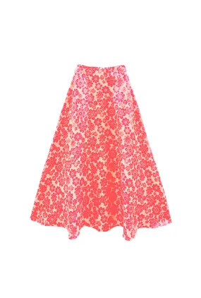 AntiSlipGrip Erasable Surface Coating The Laura Skirt - Coral Brightline