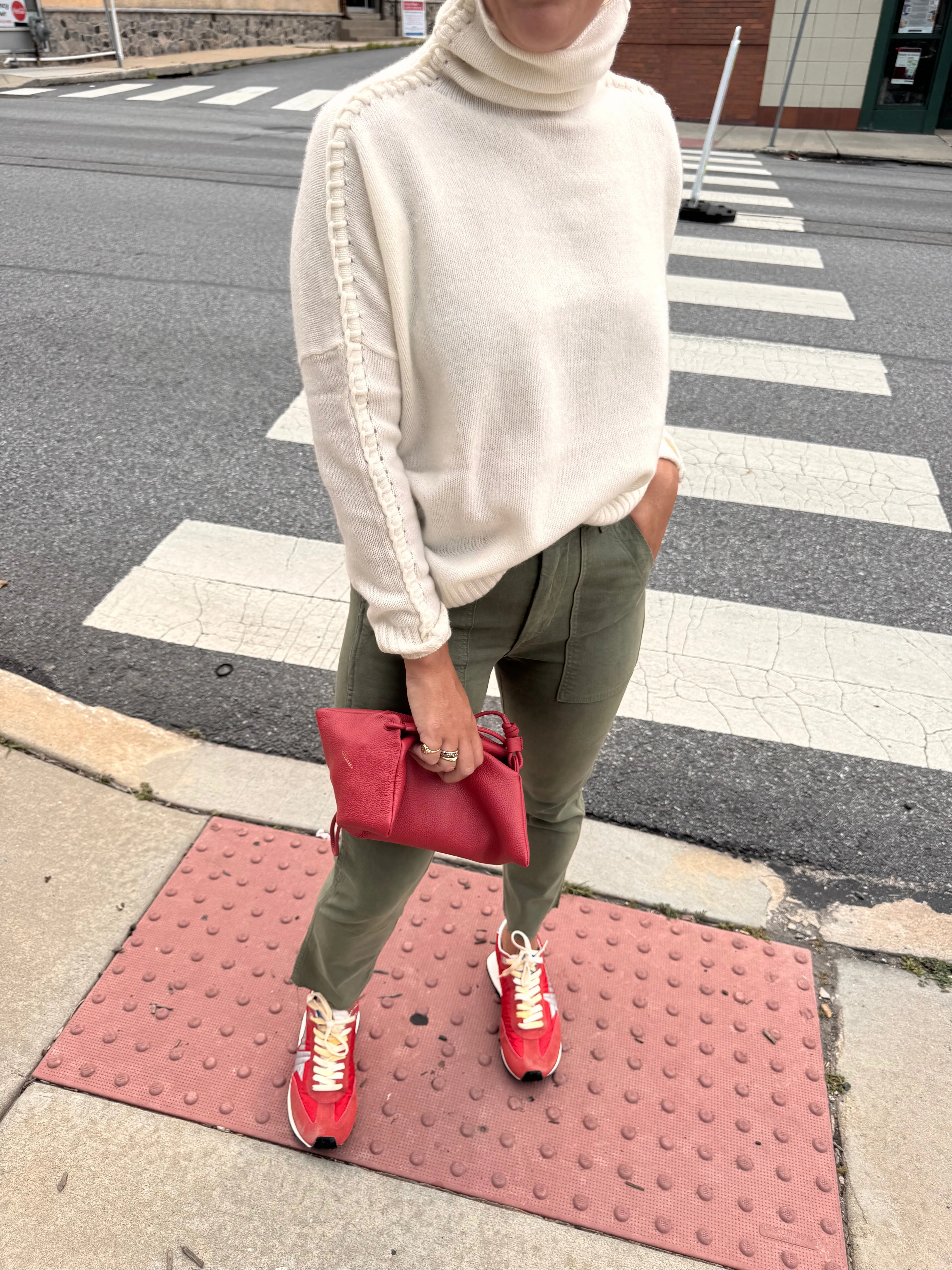 KUJTEN THEA SWEATER All Weather Performance Fabric Yarn Dye Stripe