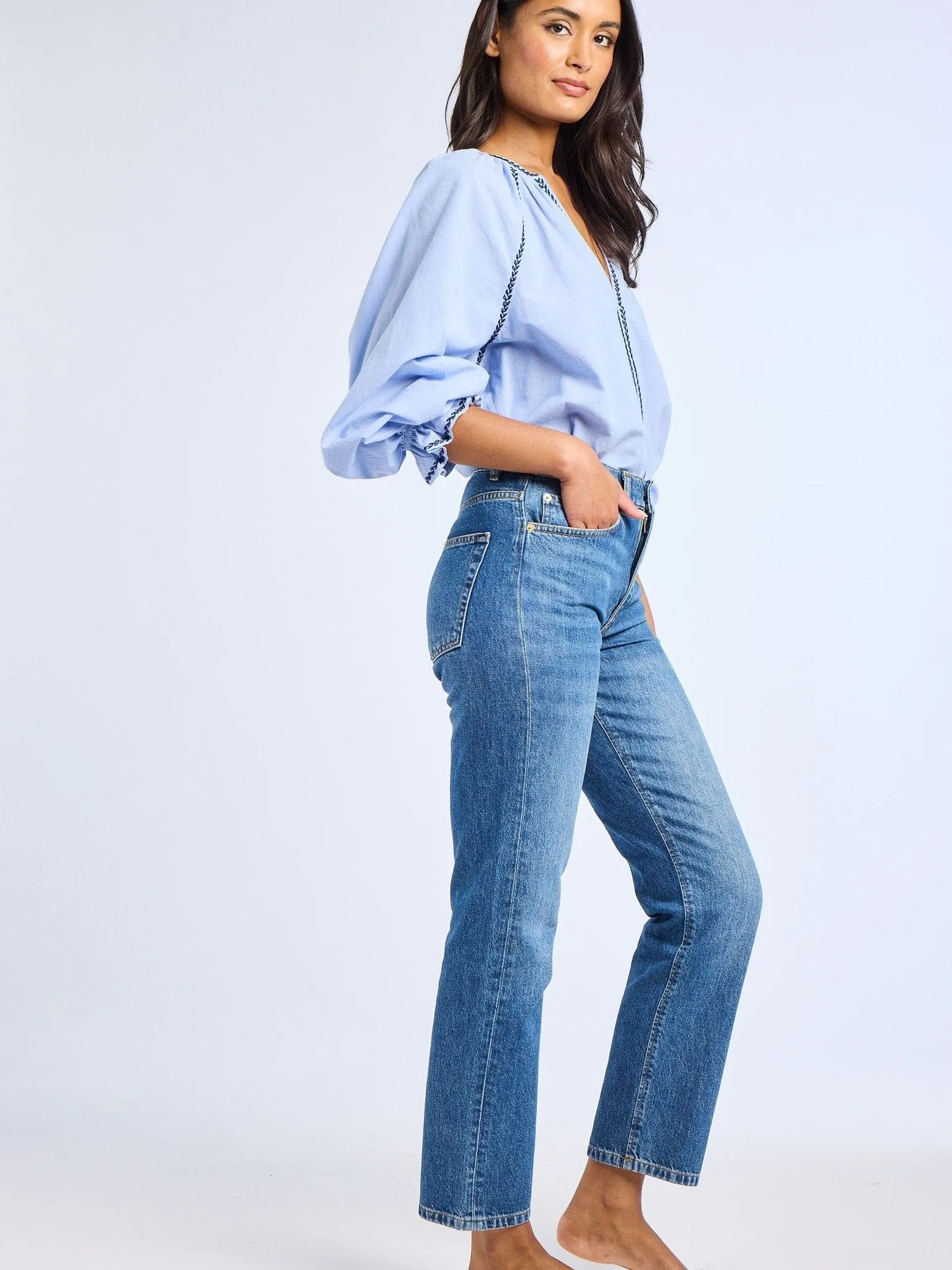 Harper Top in Ciel Eco Conscious Packaging