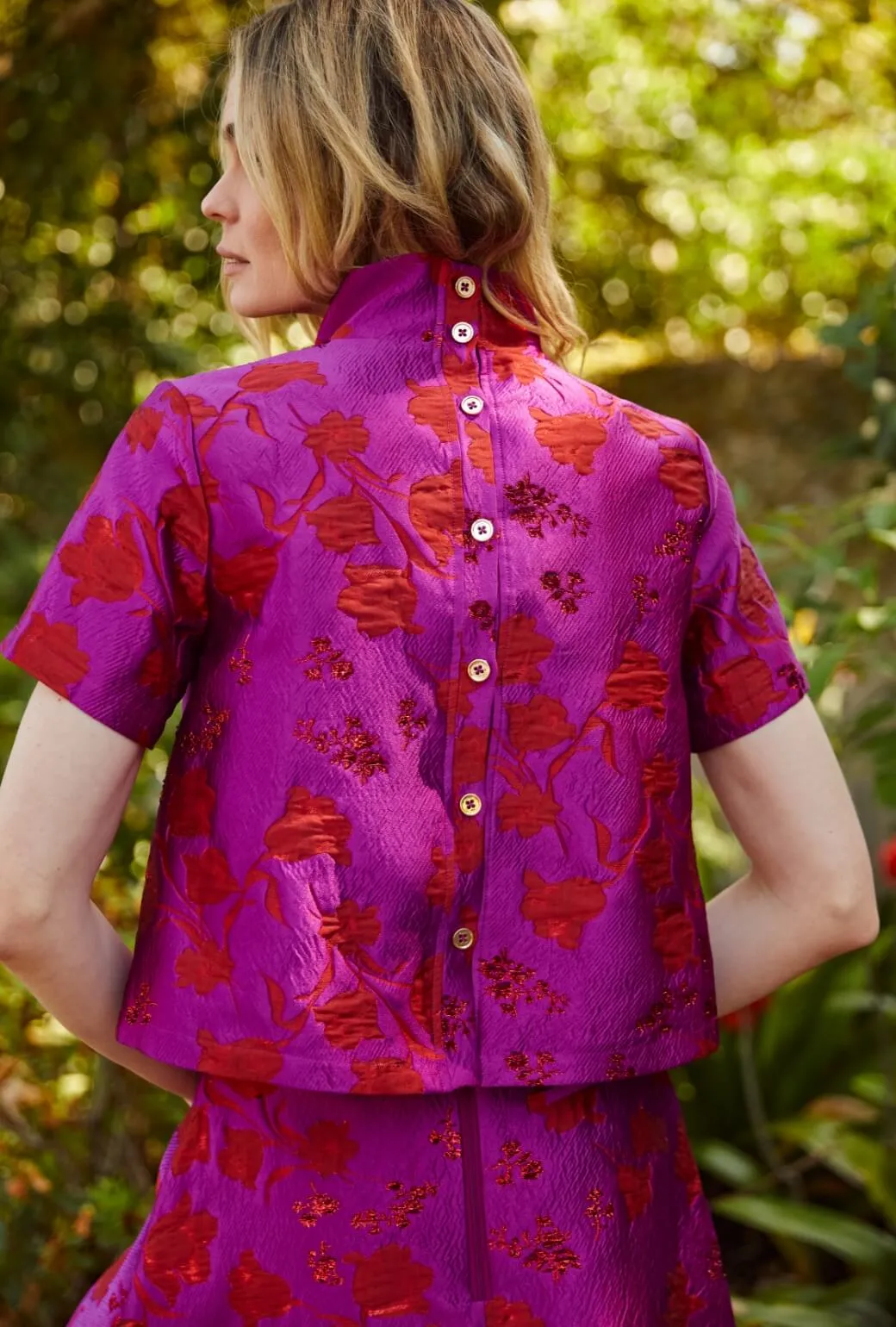 Short Sleeve Mod Top - Rani Pink Circular Knit Technology AntiBacterial Coating