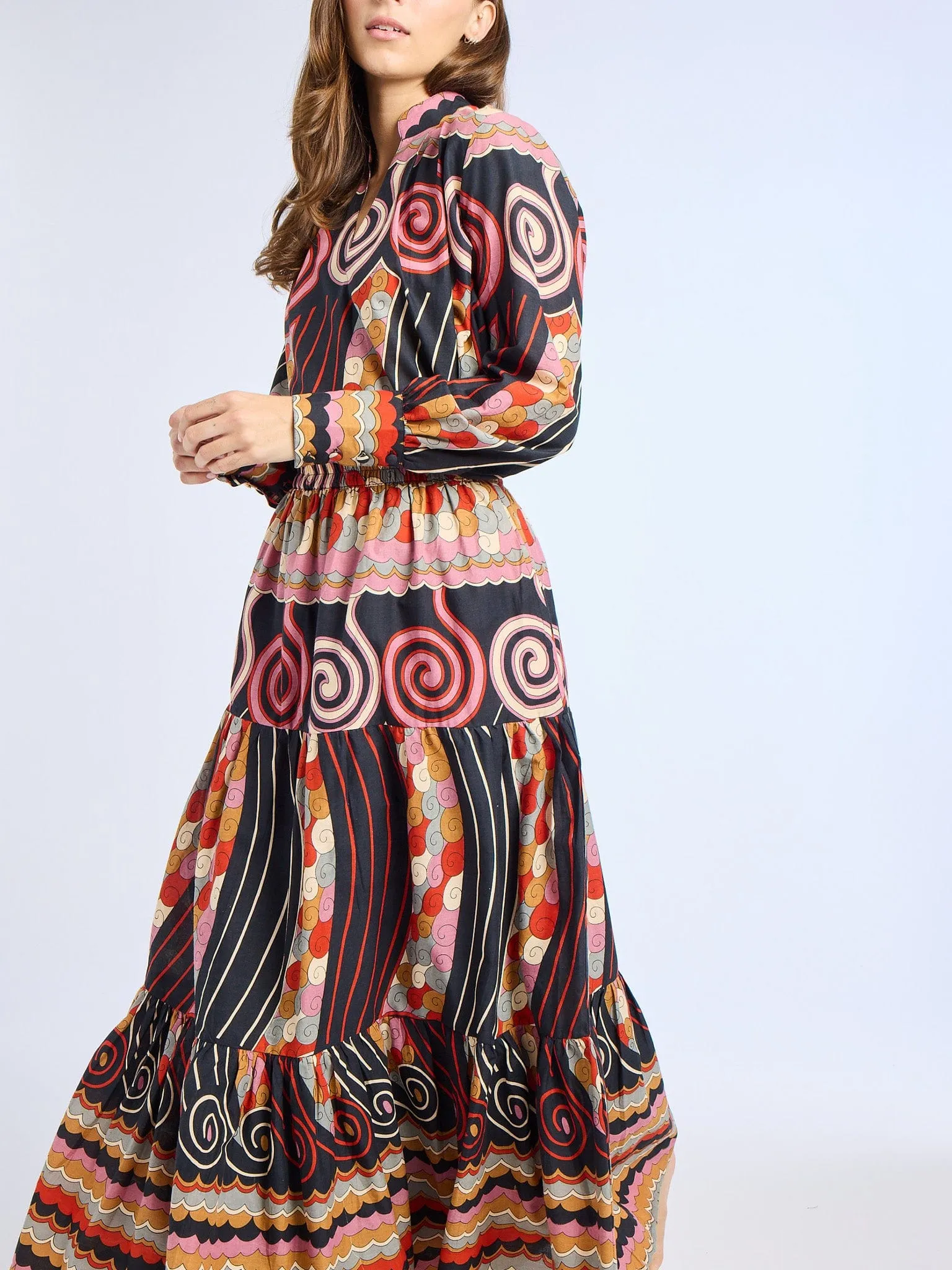 Freya Top in Maar Print Luxurious Feel Tension Balanced Design