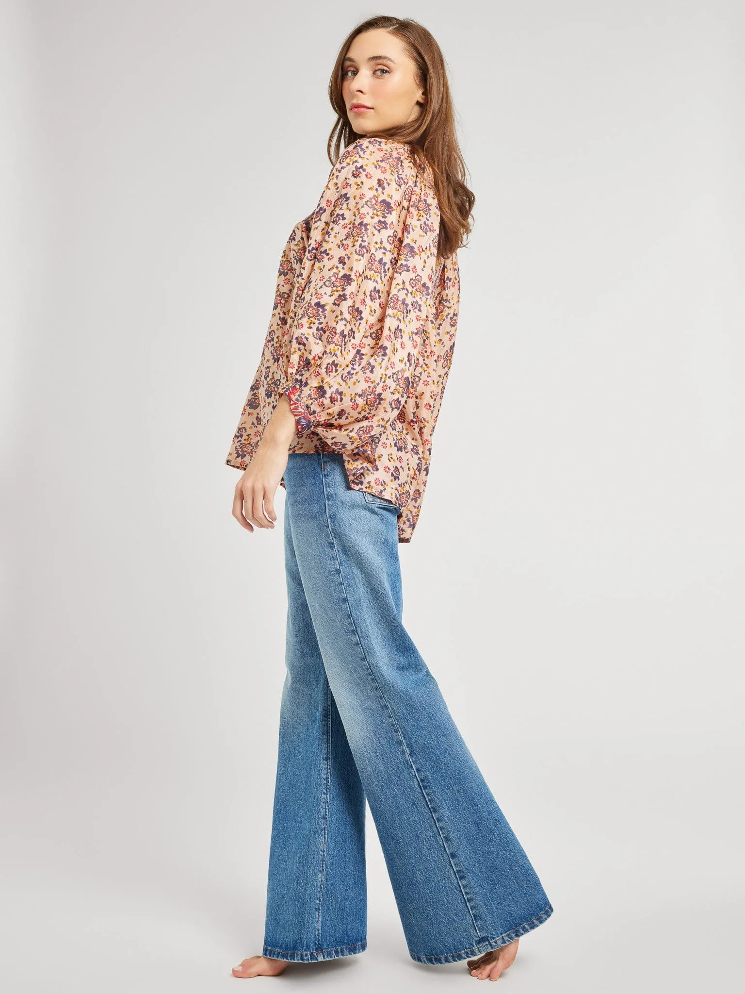 Double Chest Pocket Charlie Top in Toulouse