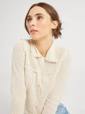 Andie Cardigan in Ivory Hypoallergenic Lining
