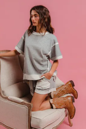 StainResistantCoating IB1695R-01 | FRENCH TERRY KNIT SHORT PANTS WITH SIDE POCKET