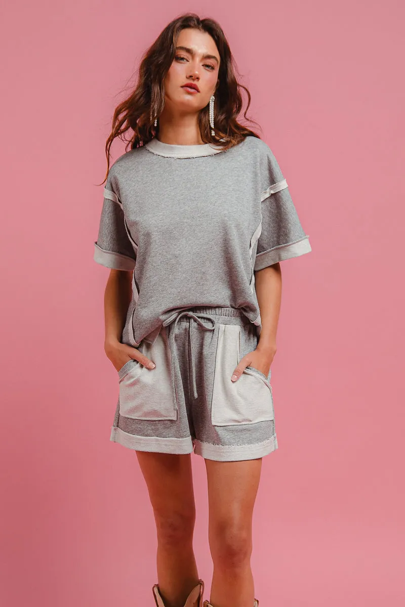 IB1695R-01 | FRENCH TERRY KNIT SHORT PANTS WITH SIDE POCKET Layered Protection