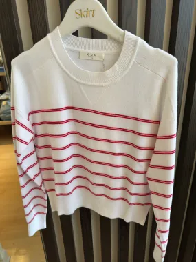 Double Chest Pocket ONE GREY DAY WARWICK STRIPED PULLOVER