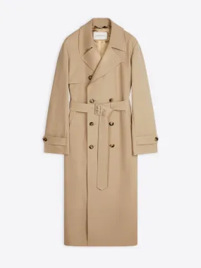 Layered Hem Detailing Cotton trench coat