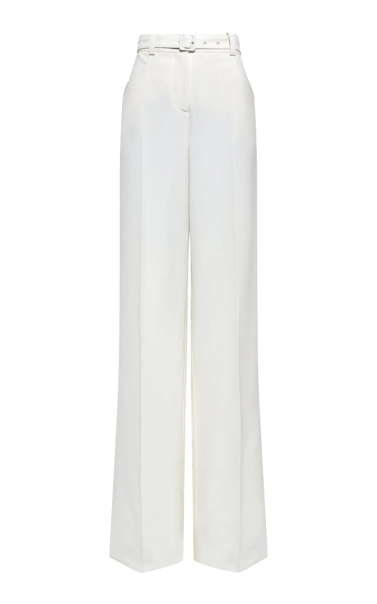 CrossGrain Fabric Norman Wide-Leg Pant in Ivory Recycled Virgin Wool