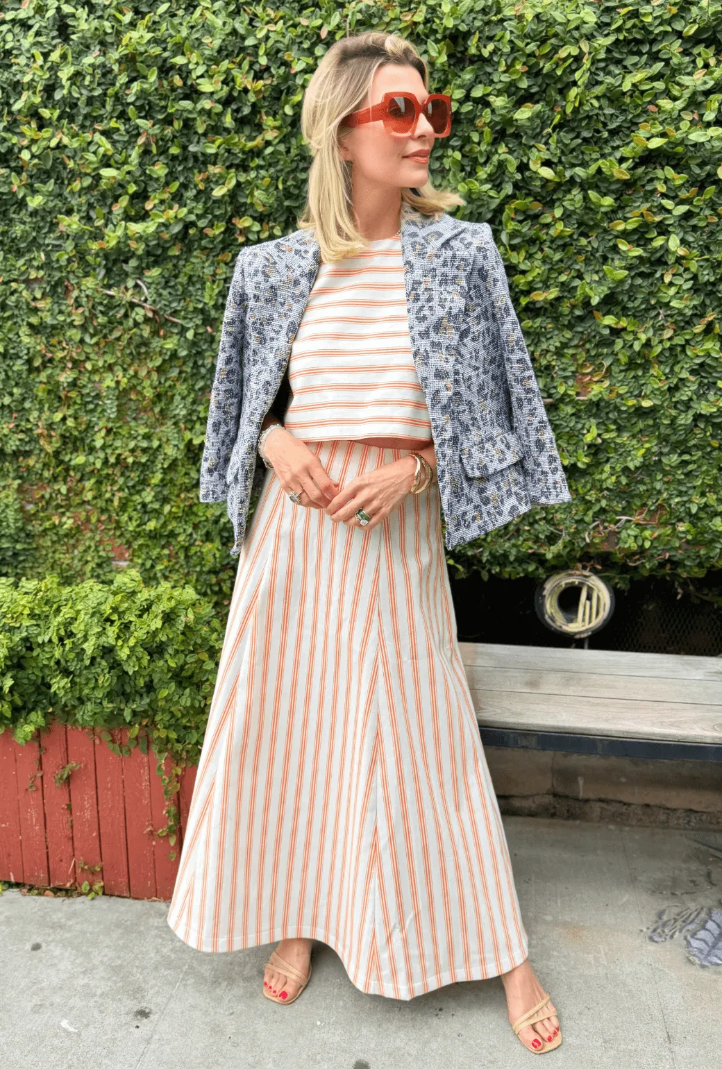 slim fit Guest Skirt - L'Orange Stripe