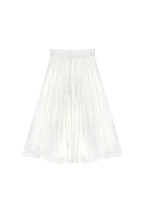 SAMPLE - Polly Party Skirt - White Fringe Abrasion resistant Relaxed Comfort