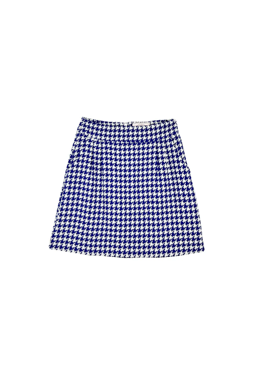 Blackout fabric BF Maggie Mini Skirt - Blue Houndstooth