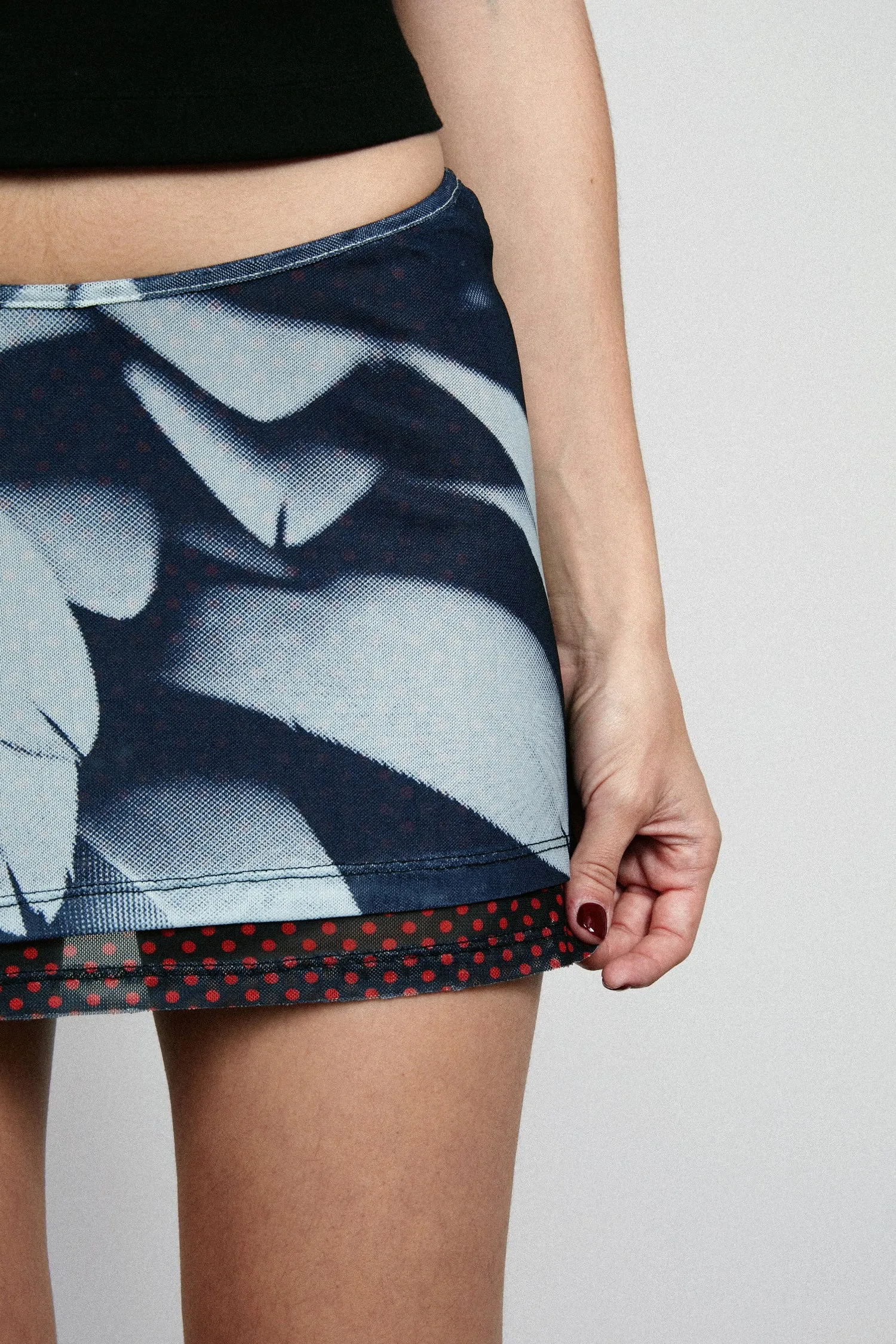 ELEKTRA SKIRT - FEATHER POLKA DOT AntiPillingTechnology Summer Style