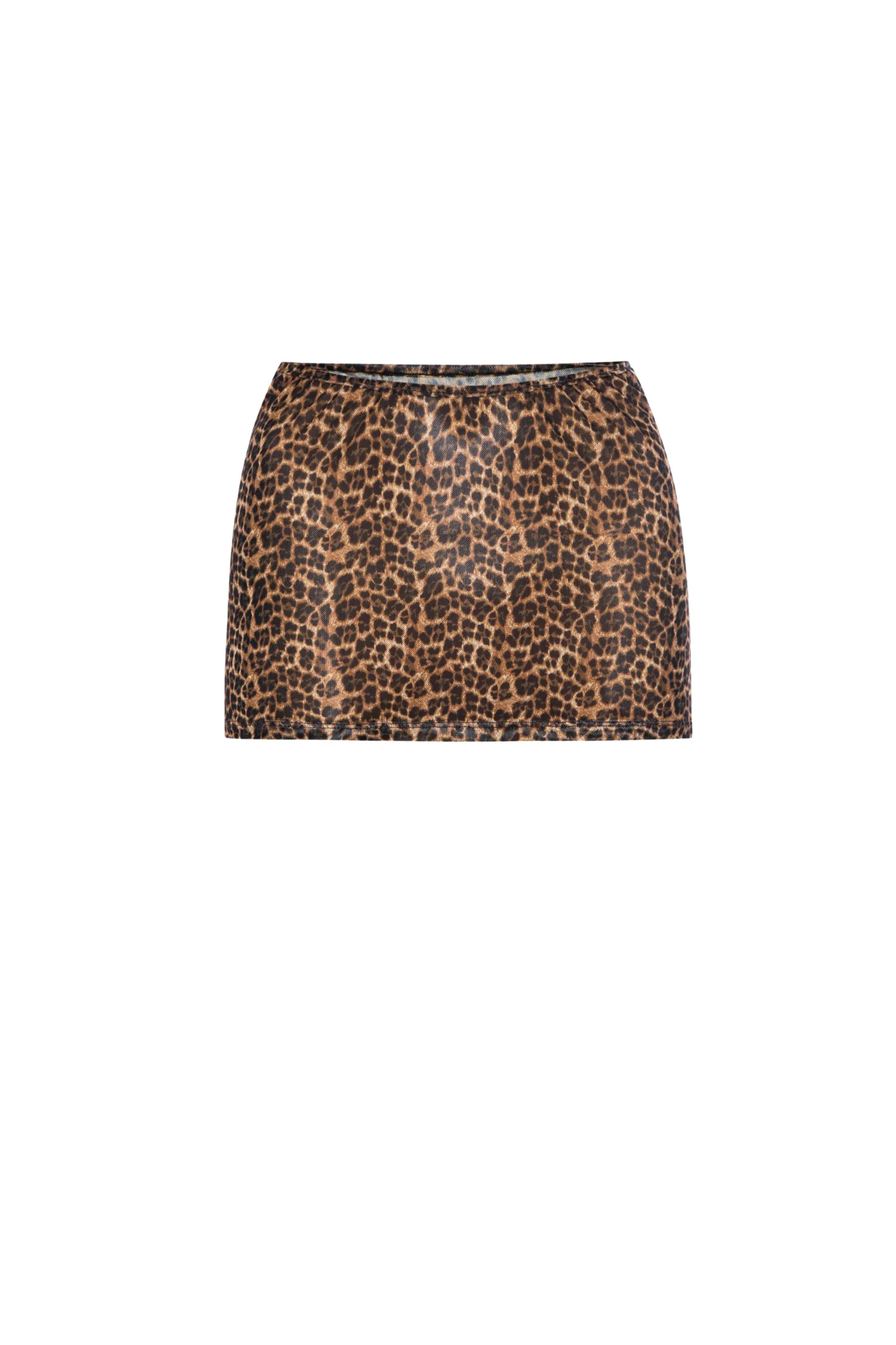 Flatlock Seam Design GarmentWashed Softness ELEKTRA SKIRT - LEOPARD