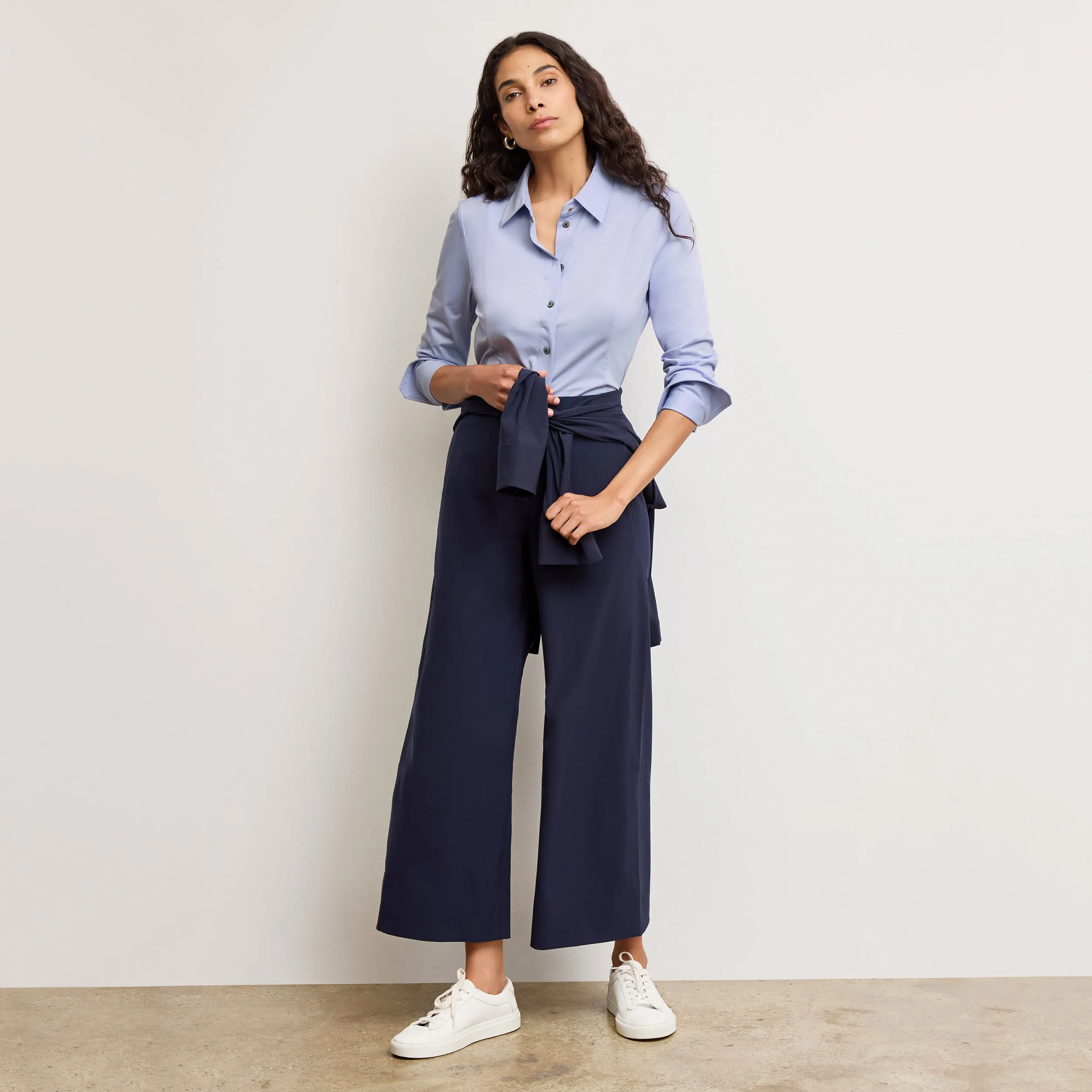 AntiPilling Elena Travel Culotte - OrigamiTech :: Dark Navy