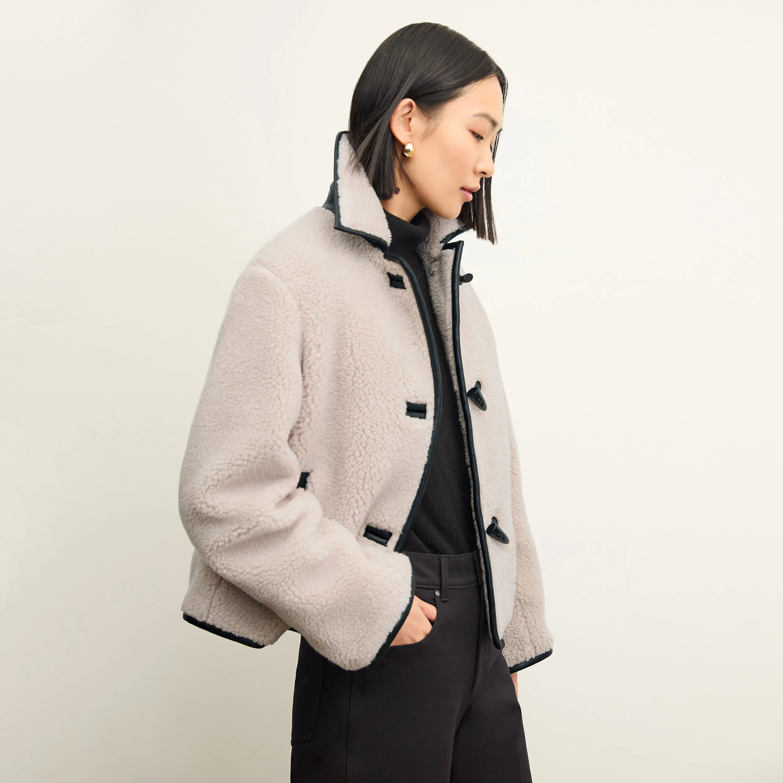 Fade Resistant Coating Fade Resistant Treatment Eli Jacket - Sherpa Knit :: Travertine