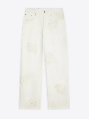 RecycledBlend High Collar Option Embroidered jeans