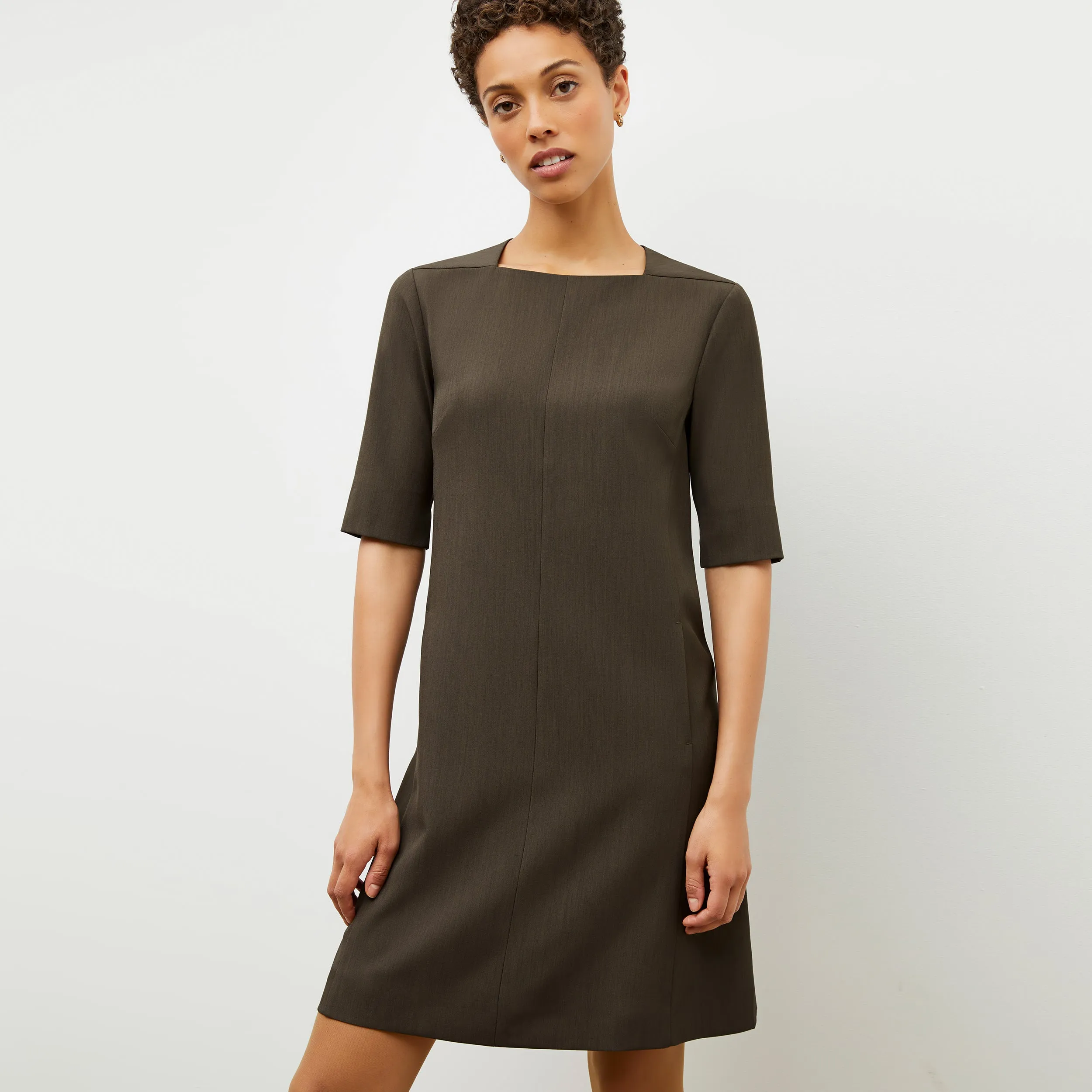 Emily Dress - Recycled WonderTex :: Kale NonScratchSurface