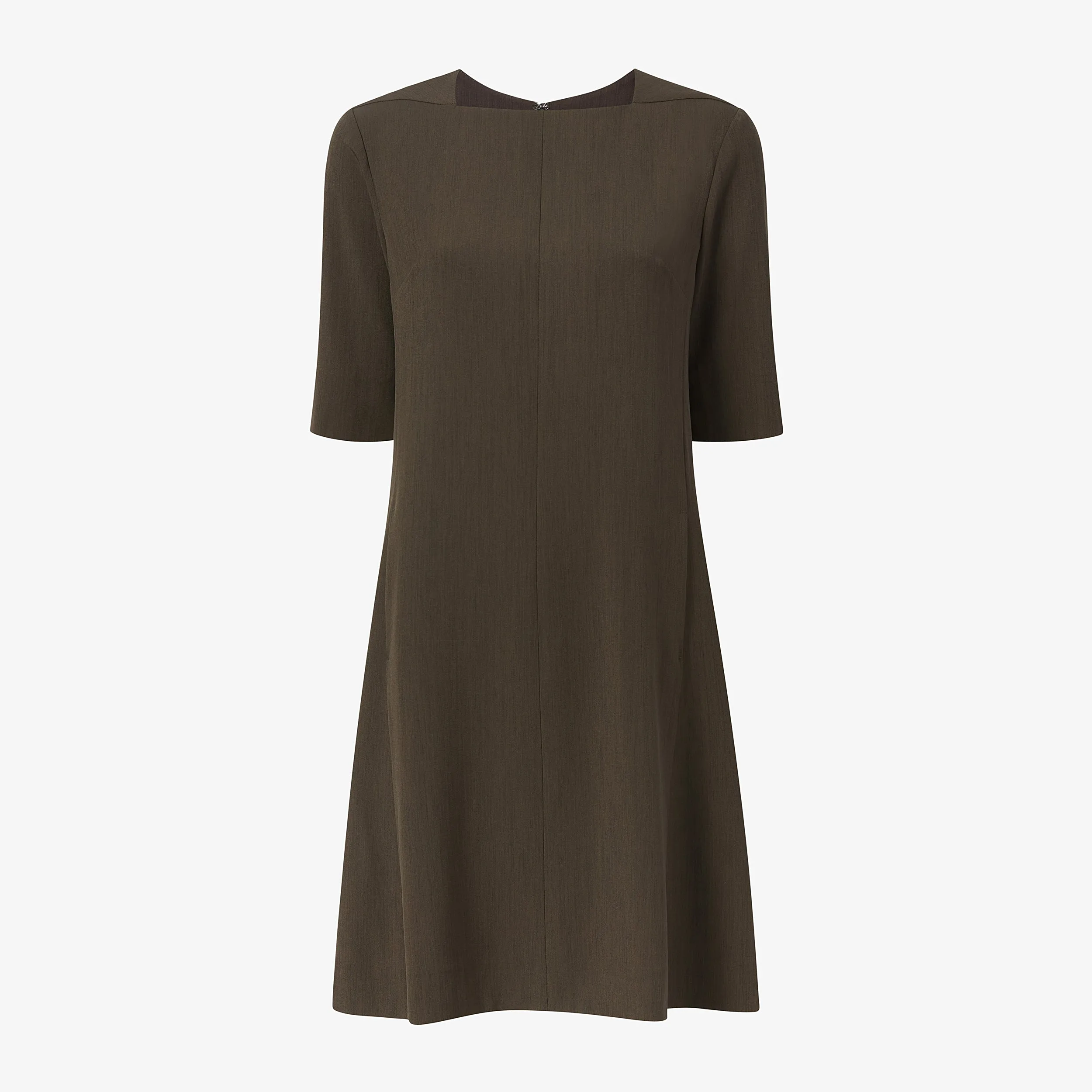 Emily Dress - Recycled WonderTex :: Kale Bold Design WideNeckOpening