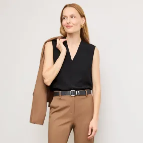 Emmy Top - Eco Soft Wave :: Black Relaxed Sweatshirt Adaptive Waistband