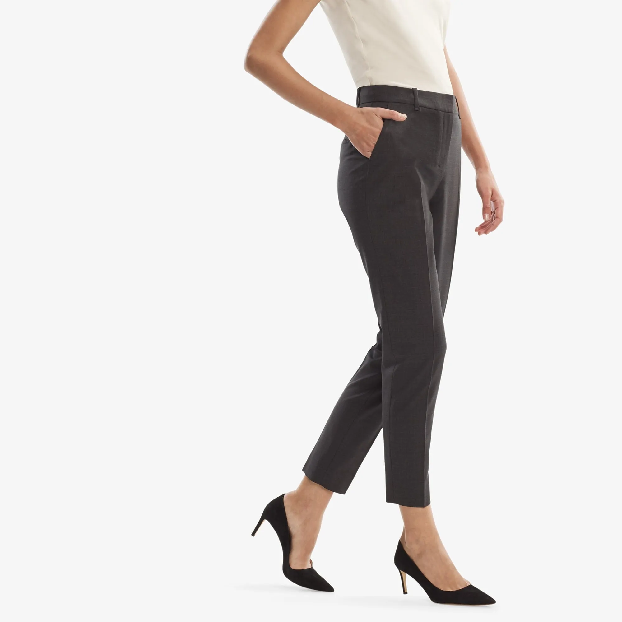 Adjustable drawstring Mejia Pant - Tropical Wool :: Gray Melange