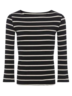 Contoured Armhole Design Ventilation Panel L'AGENCE LUCILLE BOATNECK SHIRT STR