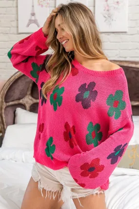 Quick Release Buckle Mechanism IP6578-01 | FLOWER PATTERN KNIT PULLOVER