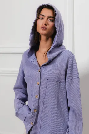 Plaid Print IP8806G-02 | WASHED WAFFLE THERMAL HOODED JACKET