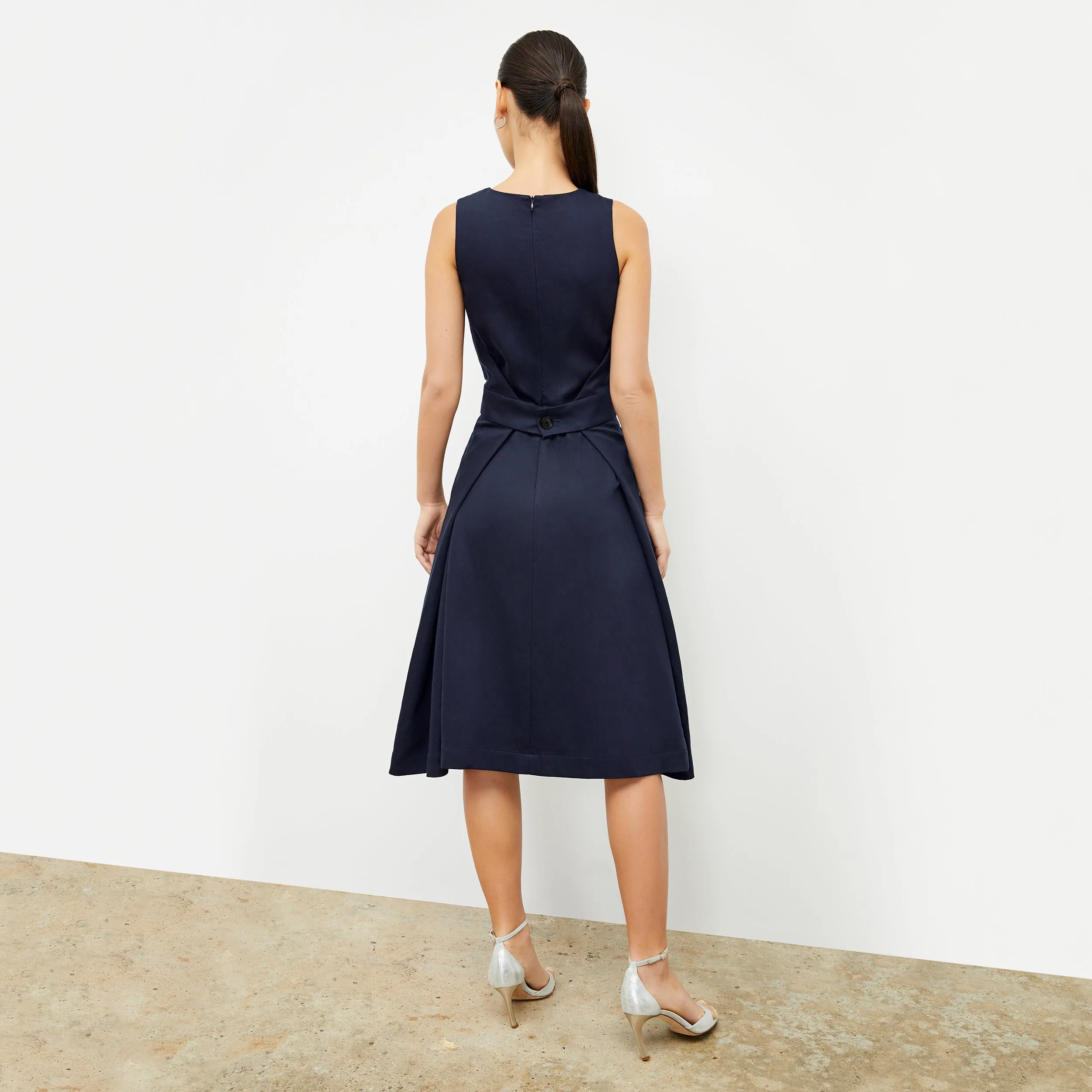 Estela A-Line Dress - Everyday Twill :: Night WaterResistant GarmentDyed