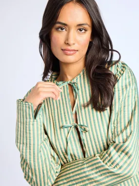 ReflectiveDetails SublimatedPrint Sylvie Jacket in Almond & Green Stripe