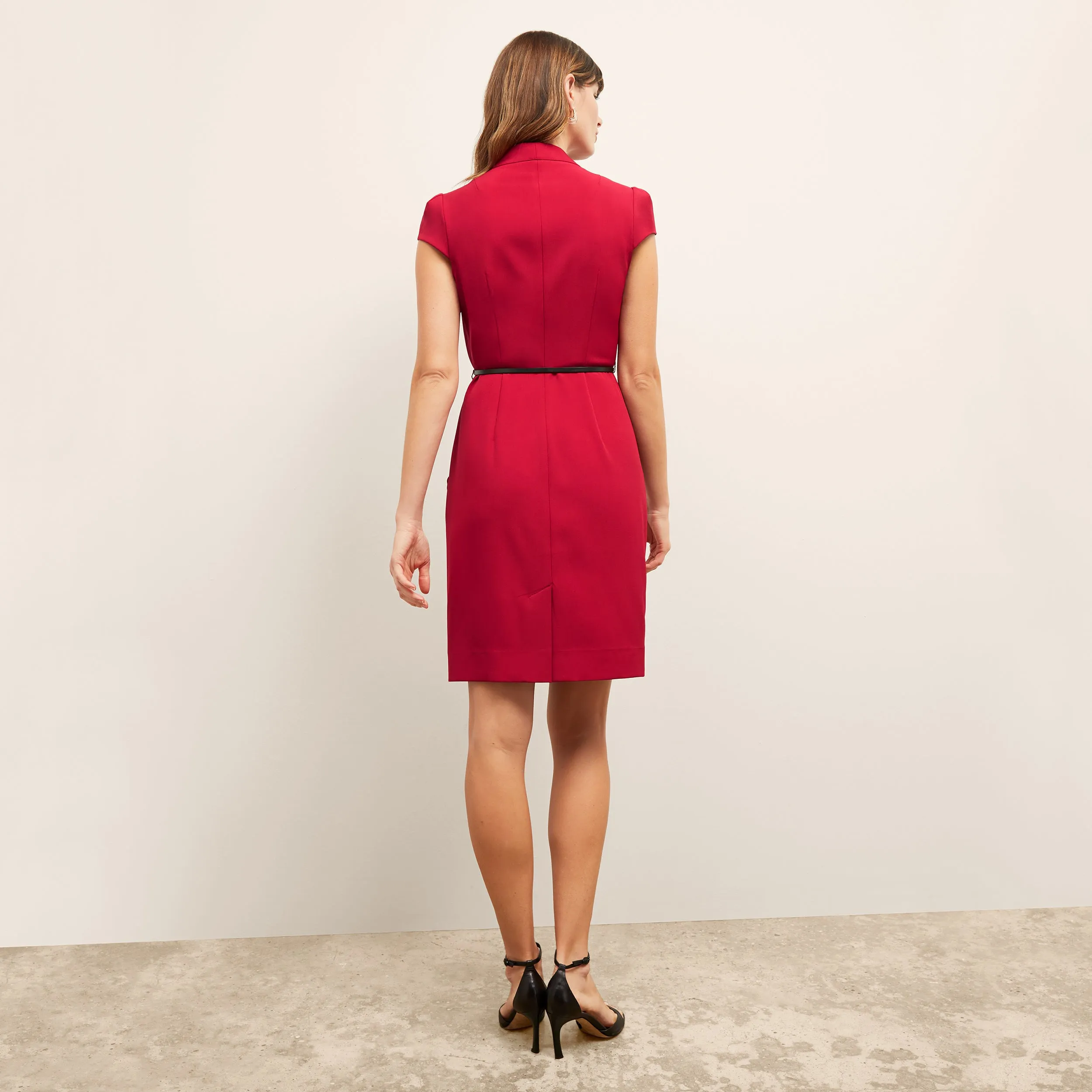 Stretchable Waistband Felisa Dress - Recycled Wondertex :: Rhubarb