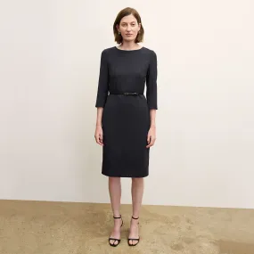 Etsuko Dress - Recycled WonderTex :: Black Stylish Tank Weighted Hem Design