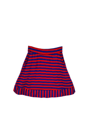 Everyday MINI Skirt  - Red & Blue Stripe High Density Weave Roll-up style