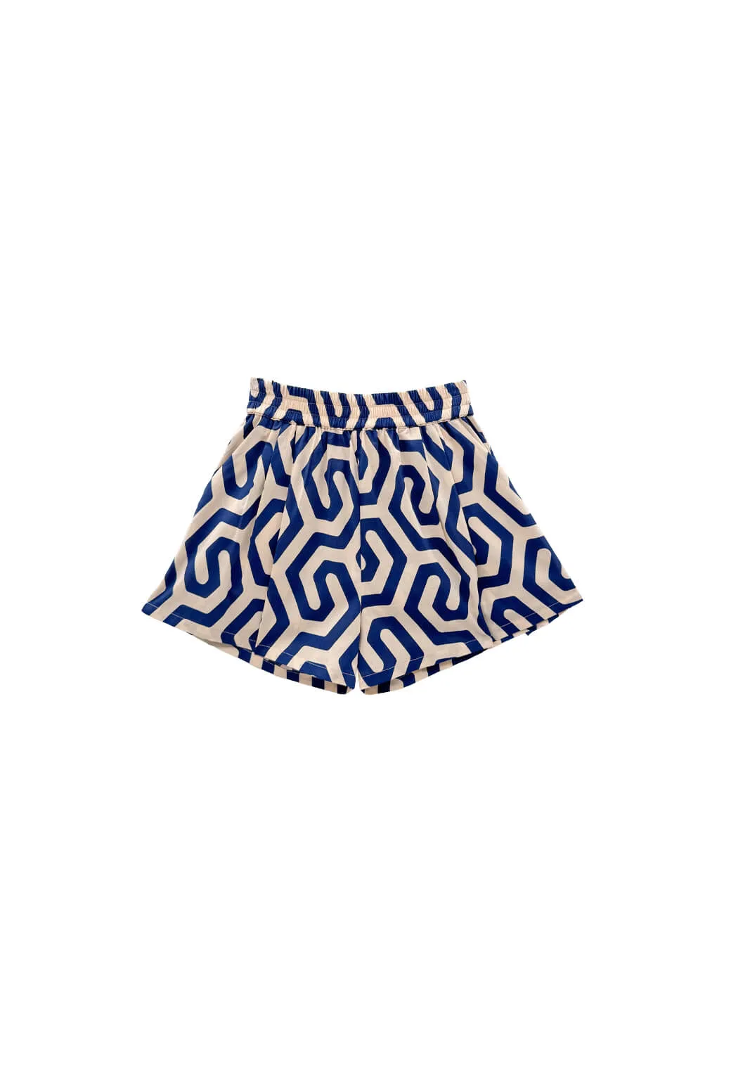 Stretch Fit Everyday Shorts - Blue Geo