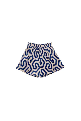 Stretch Fit Everyday Shorts - Blue Geo
