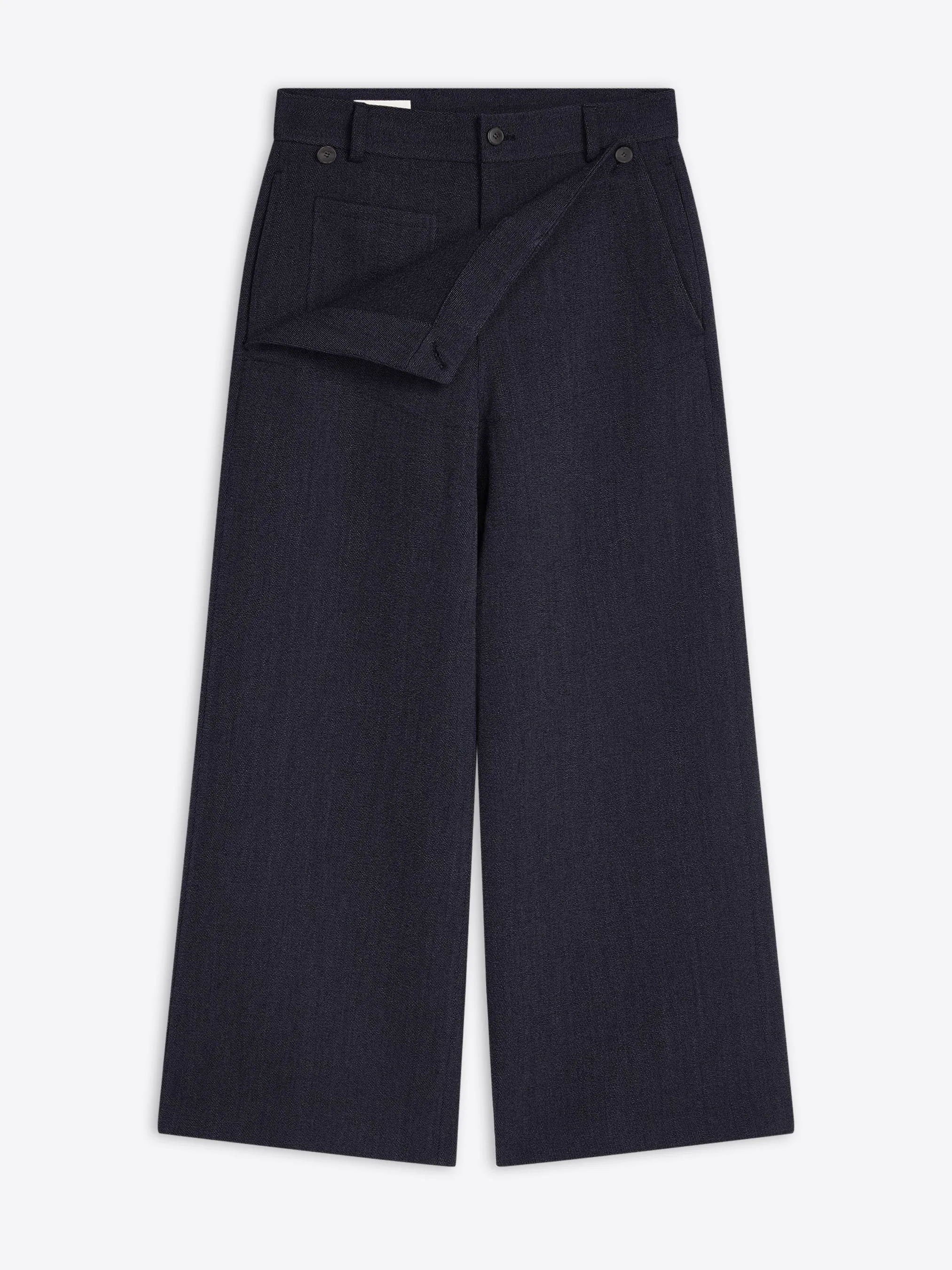 Timeless evening ensemble Wool sailor pants
