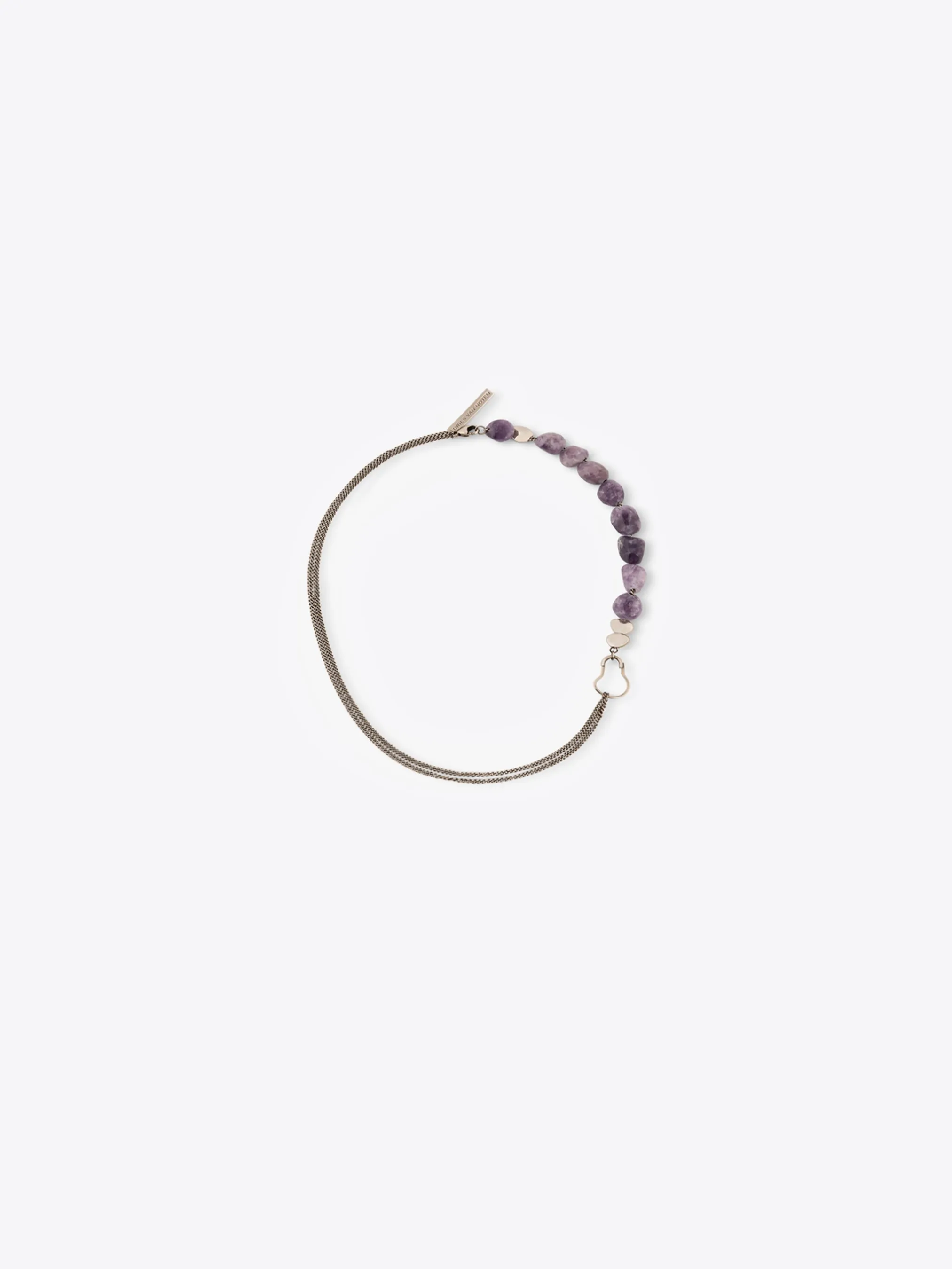 Stone chain bracelet Tailored blazer piece Office-appropriate suit