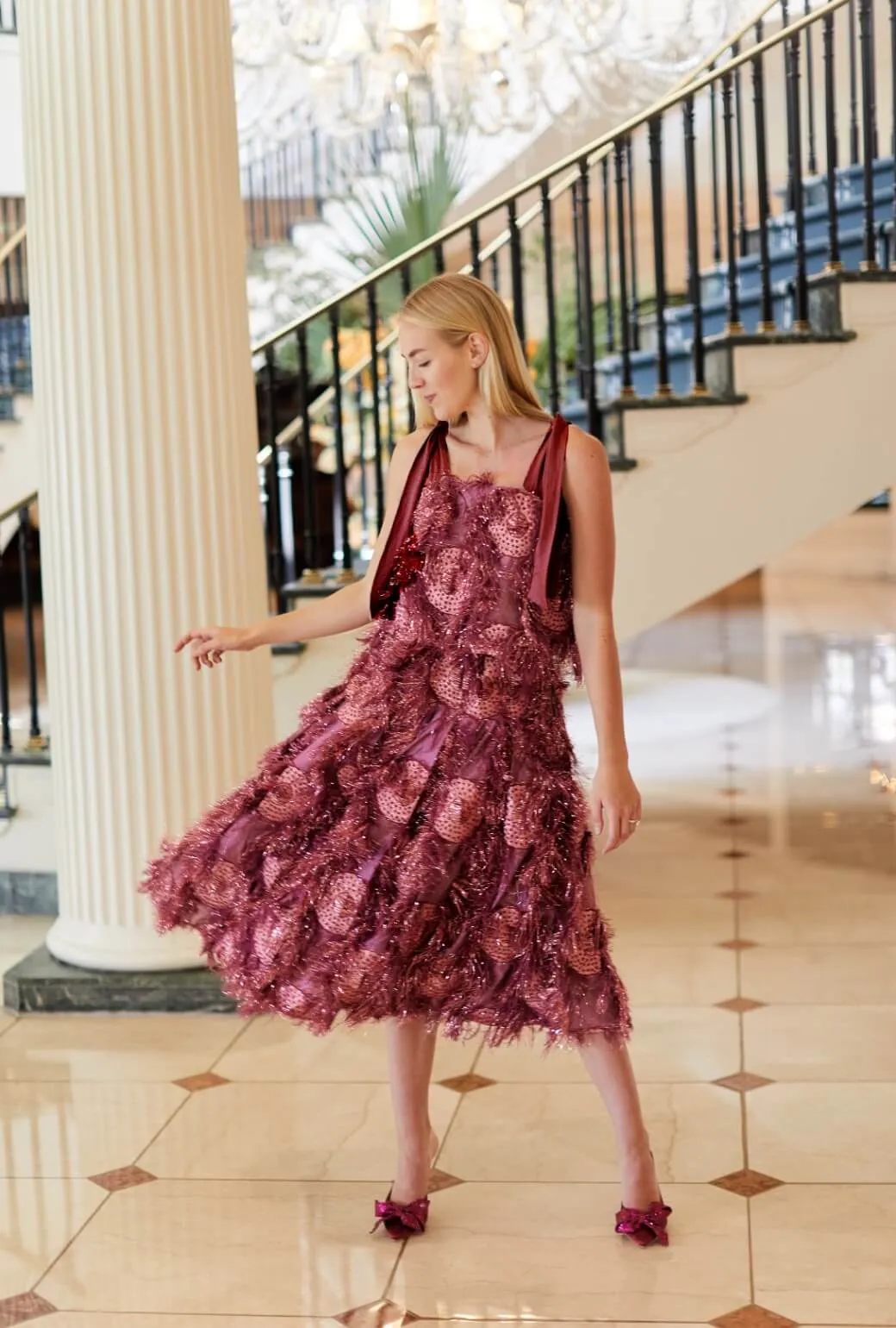 Loose Fit TemperatureRegulation Eyelash Skirt - Bordeaux Eyelash