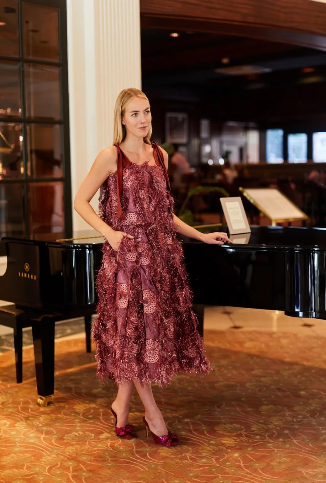 Eyelash Skirt - Bordeaux Eyelash No Gap Waist ErgonomicArticulatedDesign