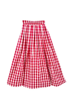 Buru x Val The Gen Skirt - Red Gingham HypoallergenicMaterial