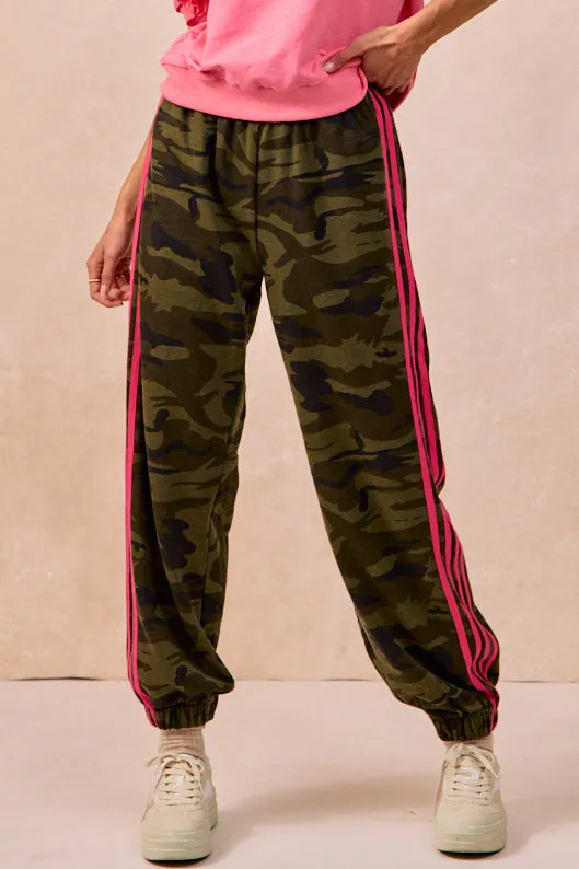 IB1741-01 | SIDE LINES CAMOUFLAGE TRACK PANTS Non Bulk
