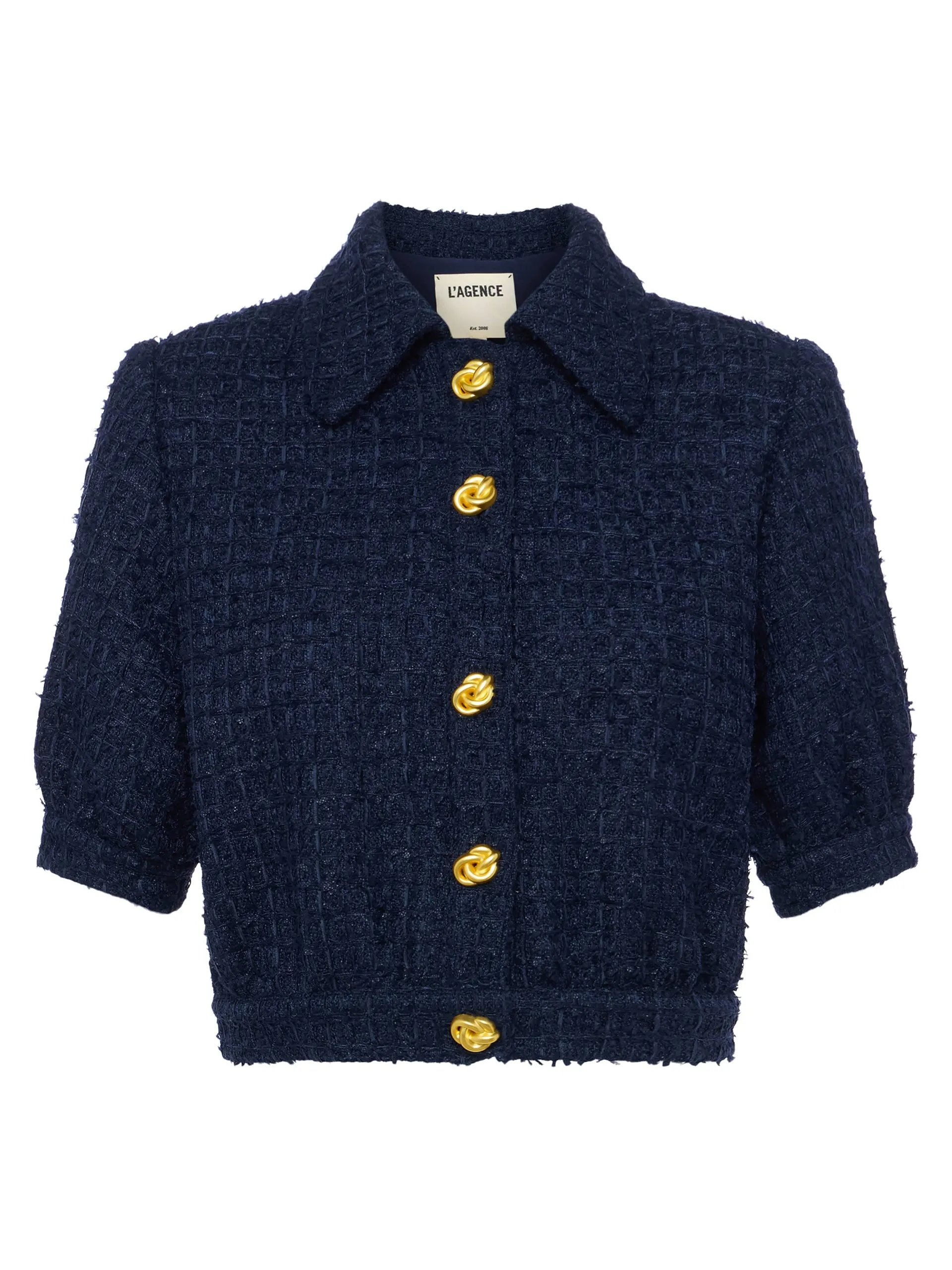 L'AGENCE COVE CROP SHRT SLV JACKET MultiPocket Design Hooded Design