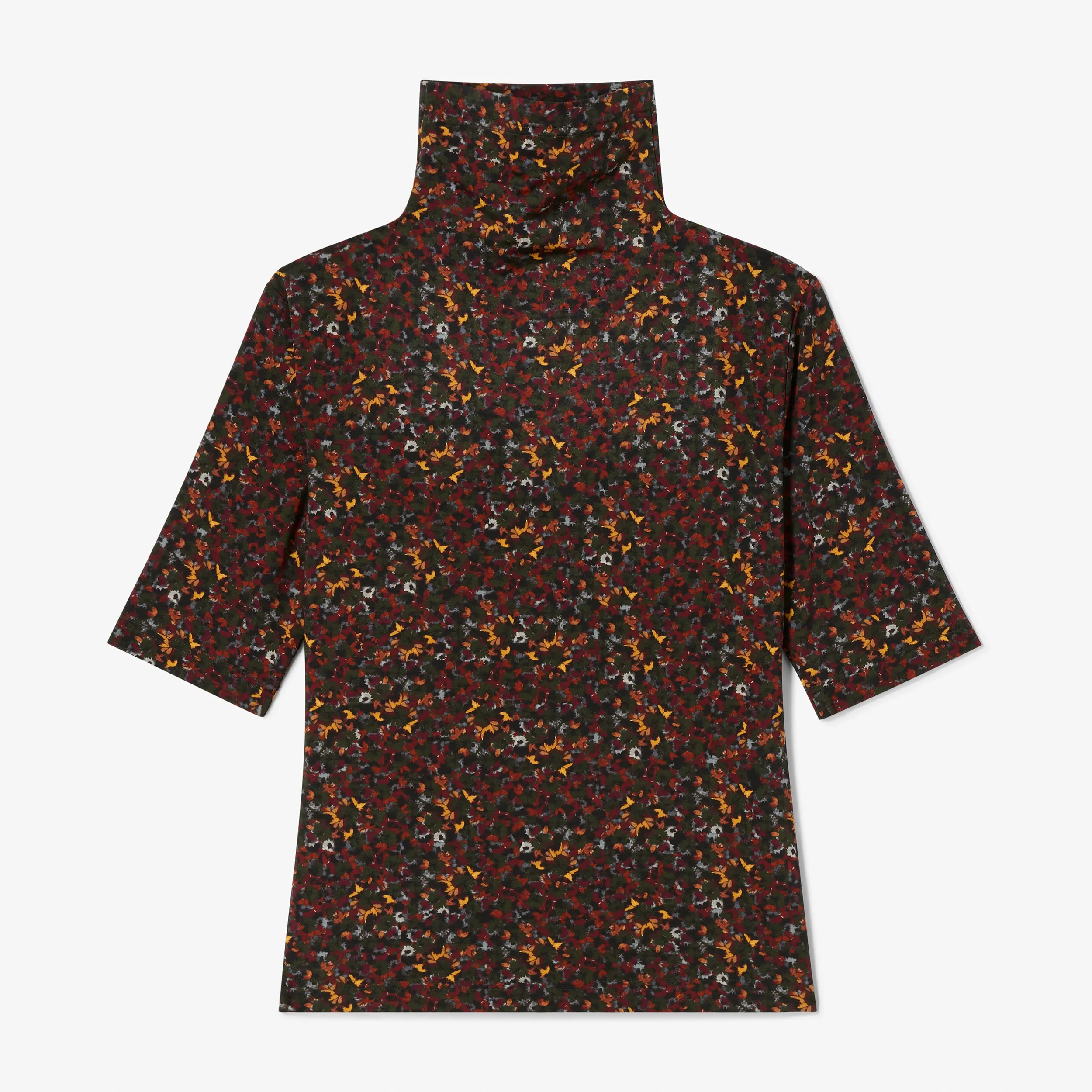 Durable Weave Jax Turtleneck Tee - Printed Jersey :: Autumn Floral