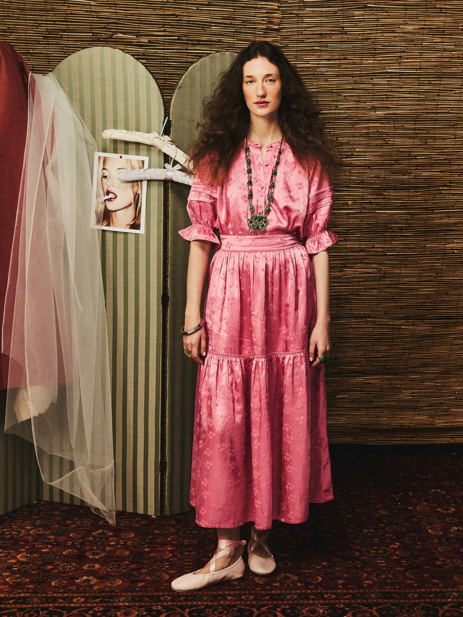 Fayette Top in Geranium Noise Reduced Zipper Soft Touch Texture