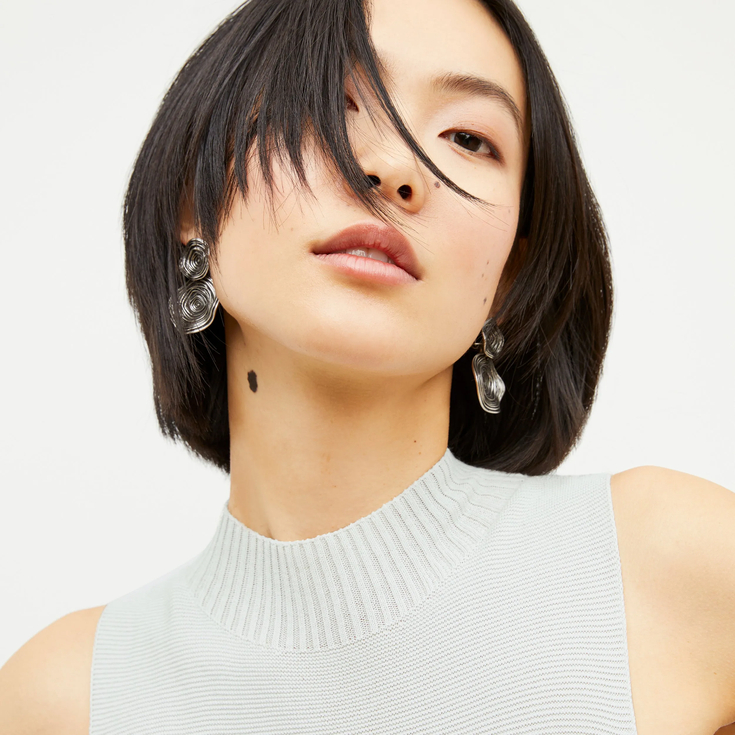 AntiSnagYarnProcessing Office Wear BrushedInner Surface Felda Dress - 3D-Knit Cotton :: Air