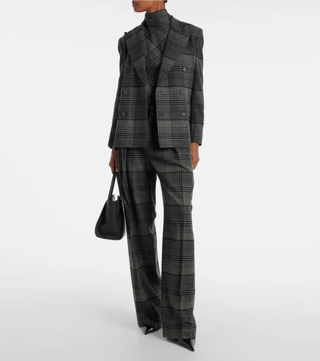 Soft Stretch RALPH LAUREN COLLECTION PLAID TAILORING PANT